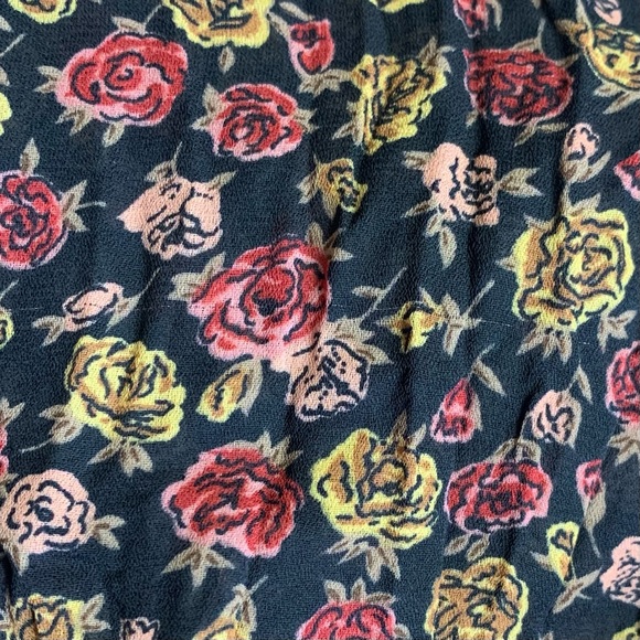 Vtg Maxi Dress Rose Floral Print - Picture 10 of 11